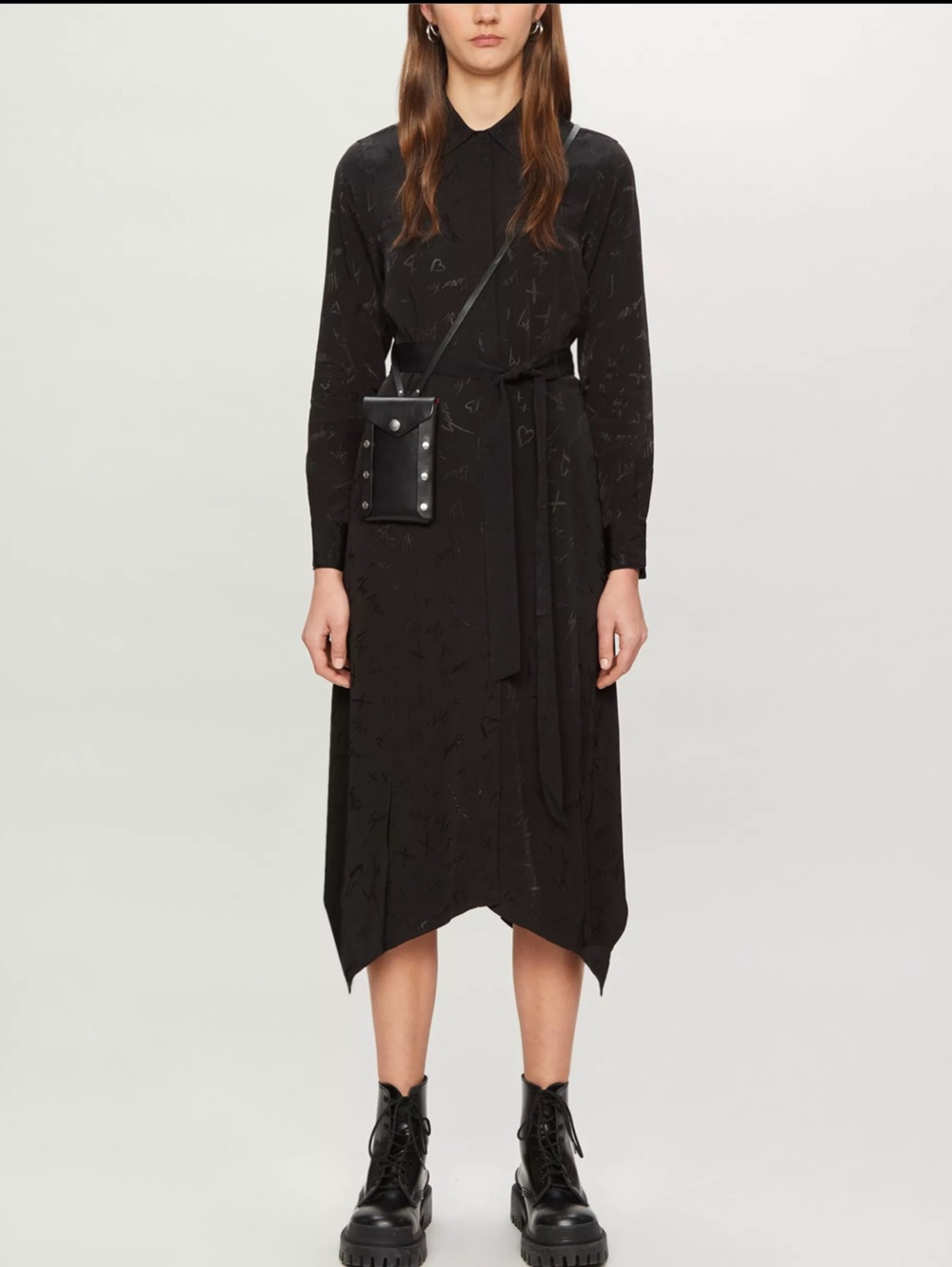 All Saints Tilly valentine woven midi dress